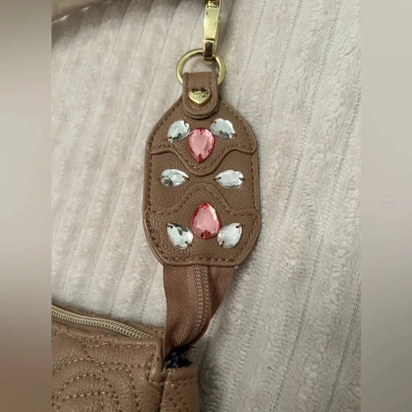 Betsey Johnson shoulder bag with jeweled strap - Picture 3 of 8